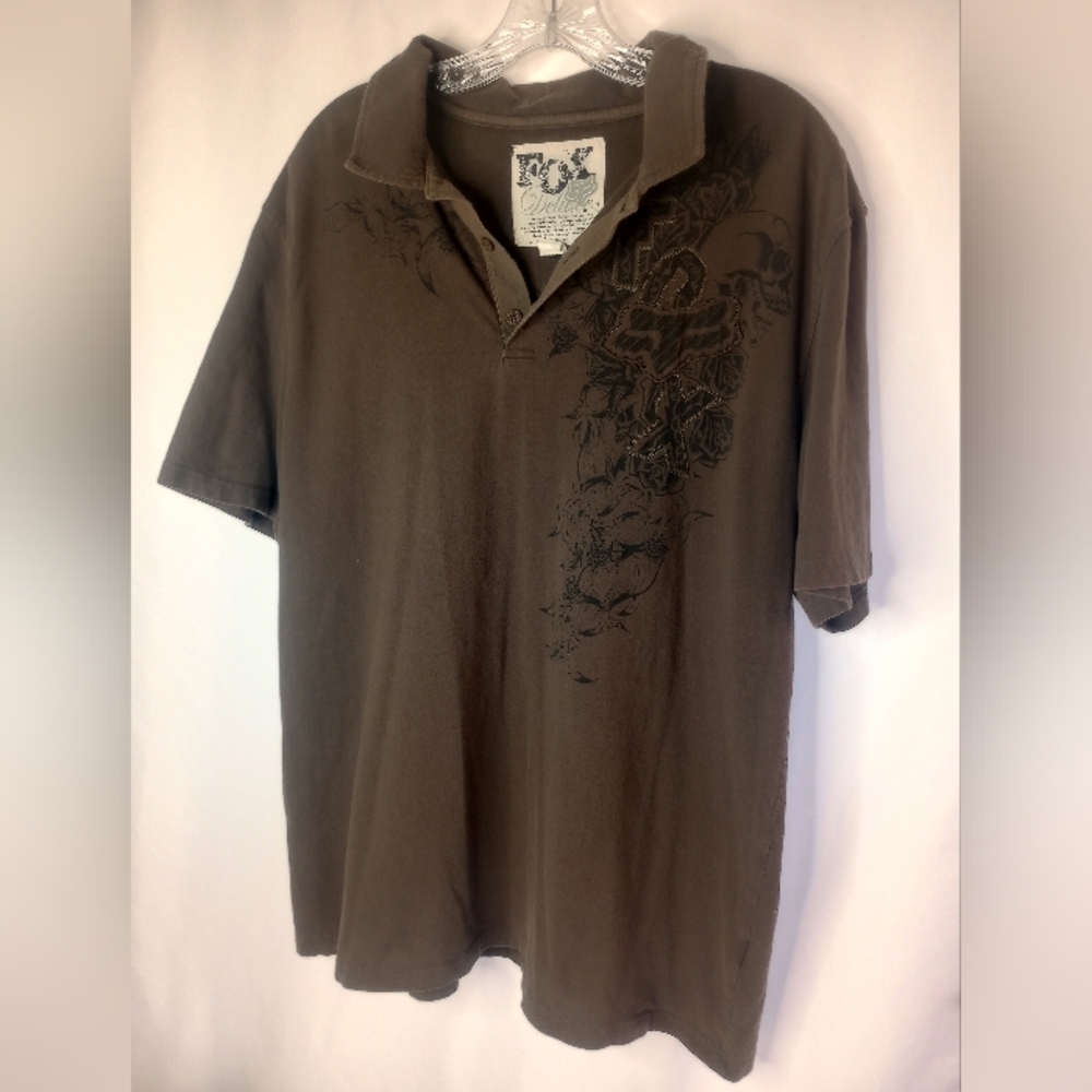 *Fox Polo Shirt Brown Size XL